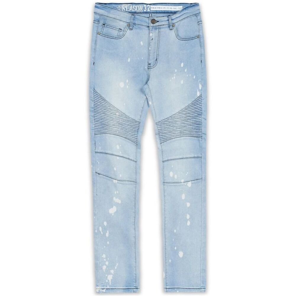 Reason Mens Melbourne Regular Straight Leg Jeans, Blue, 38, DM
